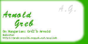 arnold greb business card